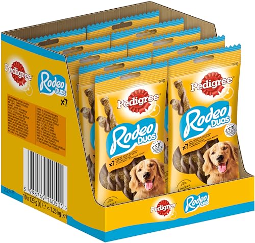 PEDIGREE Hundesnacks RODEO Duos mit Huhn- und Frühstücksspeck, 70 Stück von PEDIGREE