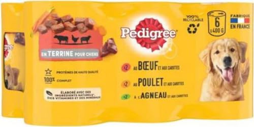 PEDIGREE Terrine für ausgewachsene Hunde, 3 Sorten, 6 x 400 g PEDIGREE Terrine für ausgewachsene Hunde, 3 Sorten, 6 x 400 g von Pedigree