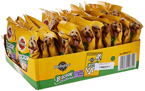 Pedigree Biscrok Würfelförmige Hundekekse für alle Rassen 22 x 200g von PEDIGREE
