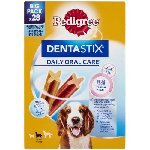 Pedigree Dentastix Daily Oral Care für Caner Größe Medium Big Pack mit 28 Stix von Ewbob