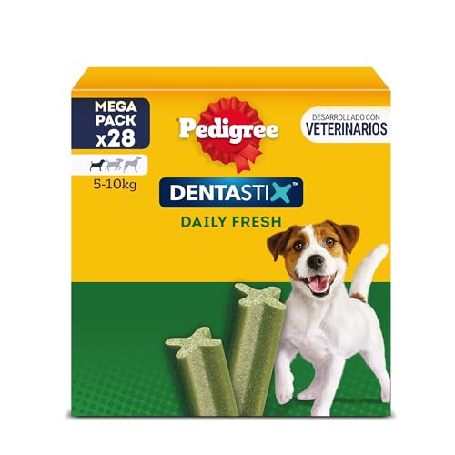 Pedigree Dentastix Fresh 112 Snack für die Mundhygiene (Kleiner Hund 5-10 kg) 440 g 28 Stück - 4 Packungen mit 28 Stück (insgesamt 112 Stück) von Pedigree