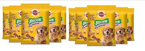 Pedigree Hundesnacks Biscrok Multi Mix – Knuspriger Hundekeks 10 x 200 g von PEDIGREE