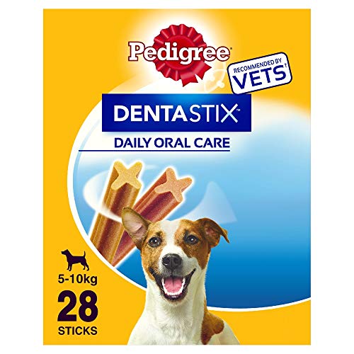 Pedigree Hundesnacks Hundeleckerli Dentastix Mini Tägliche Zahnpflege für kleine Hunde <10kg, 28 Sticks (1 x 28 Sticks) von PEDIGREE