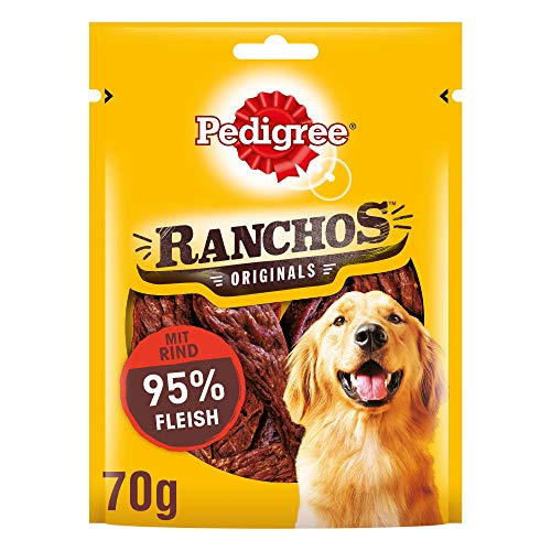Pedigree Hundesnacks Hundeleckerli Ranchos mit Rind, 1 Packung (1 x 70g) von PEDIGREE
