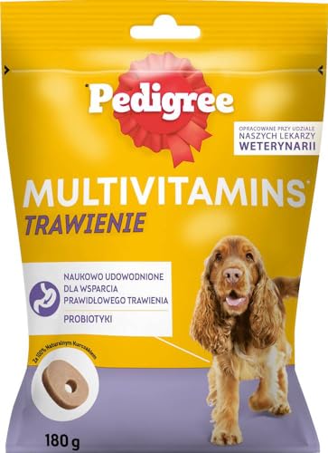 Pedigree Hundesnacks Multivitamins Verdauung - 30 weiche Hundeleckerlis mit Probiotika, 180g - Supplements zur Unterstützung der Verdauung, einfache Fütterung Pedigree Hundesnacks Multivitamins Verdauung - 30 weiche Hundeleckerlis mit Probiotika, 180g - Supplements zur Unterstützung der Verdauung, einfache Fütterung von PEDIGREE