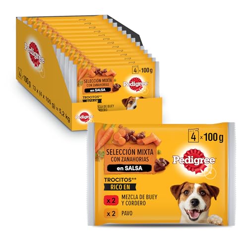 Pedigree Nassfutter für Hunde Auswahl gemischtes Fleisch in Sauce Multipack 13x4x100g von PEDIGREE