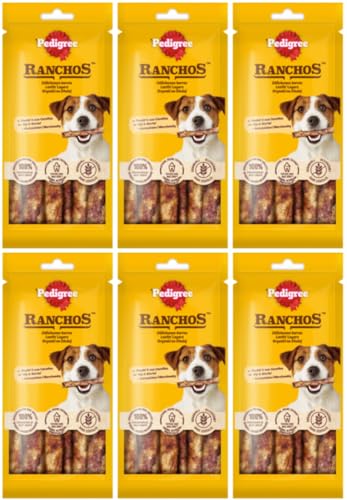 Pedigree Ranchos chew for Longer getreidefreier Leckerbissen für Erwachsene Hunde Aller Zeiten mit Huhn und Karotten 6 x 40g von PEDIGREE