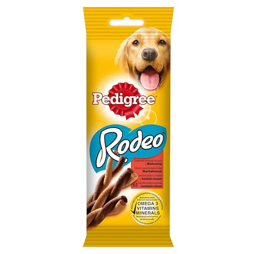 Pedigree Rodeo Leckerli für ausgewachsene Hunde Aller Rassen mit Rindfleisch 20 x 70g von PEDIGREE