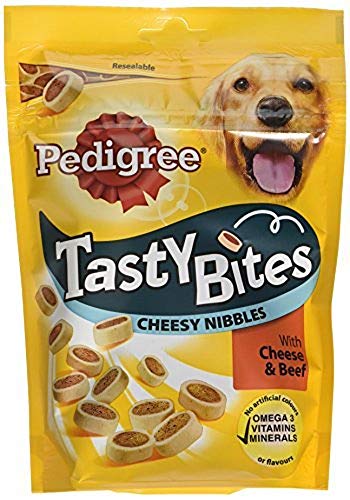 Pedigree Tasty Minis 8 x 140 g Beutel, Hundetrainings-Leckerli, Käse-Knabberzeug mit Käse- und Rindergeschmack Pedigree Tasty Minis 8 x 140 g Beutel, Hundetrainings-Leckerli, Käse-Knabberzeug mit Käse- und Rindergeschmack von PEDIGREE