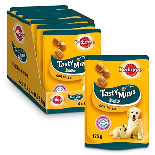 Pedigree Tasty Minis Leckerlis für Hunde, Welpen, Huhn, 6 x 125 g Pedigree Tasty Minis Leckerlis für Hunde, Welpen, Huhn, 6 x 125 g von PEDIGREE