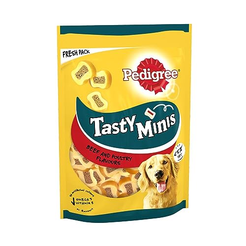 Pedigree Tasty Minis Rindergeflügel für Erwachsene Hunde Aller Rassen 155 g x 6 von PEDIGREE
