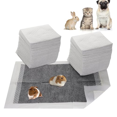 PEFAVPRO Einweg-Pads für Meerschweinchen, Kaninchenwindeln für Kaninchen, Käfigeinlagen für Haustiere für Hamster, Kaninchen, Frettchen, Chinchilla und andere Kleintiere (60 cm x 45 cm, 60 Stück) PEFAVPRO Einweg-Pads für Meerschweinchen, Kaninchenwindeln für Kaninchen, Käfigeinlagen für Haustiere für Hamster, Kaninchen, Frettchen, Chinchilla und andere Kleintiere (60 cm x 45 cm, 60 Stück) von PEFAVPRO