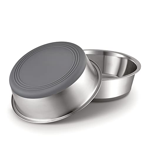PEGGY11 Hundeschalen aus Edelstahl aus Metall| Rutschfestes Silikonkautschuk-Bodendesign| 1800ML, 2 Stücke PEGGY11 Hundeschalen aus Edelstahl aus Metall| Rutschfestes Silikonkautschuk-Bodendesign| 1800ML, 2 Stücke von PEGGY11
