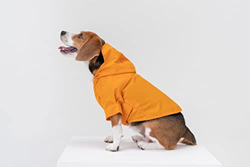 PEHOM Tribeca Hunde-Regenmantel mit Klettverschluss, verstellbar, Größe M, Eigelb von PEHOM