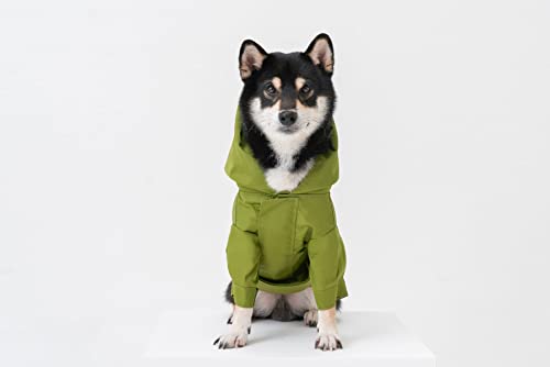 PEHOM Tribeca Hunde-Regenmantel mit Klettverschluss, verstellbar, Größe XL, Olivgrün von PEHOM