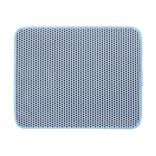 PEIHUODAN Katzenstreu-Matte Katzenstreu-Fangmatte, Wabenförmiges Doppellagiges Design, Urin- Und Wasserfestes Material, Streukontrolle, Weniger Abfall, Waschbar - Leicht Zu Reinigende (30X45CM,Black) von PEIHUODAN