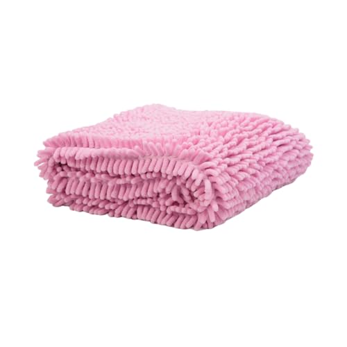 PEIHUODAN Saugfähiges Handtuch Für Haustiere,extra Großes,schnell Trocknendes Badetuch Haustiere Mit Handtaschen,Mikrofaser-Handtuch Maschinenwaschbar-EIN Muss Katzen Beim Baden (S,Pink) von PEIHUODAN