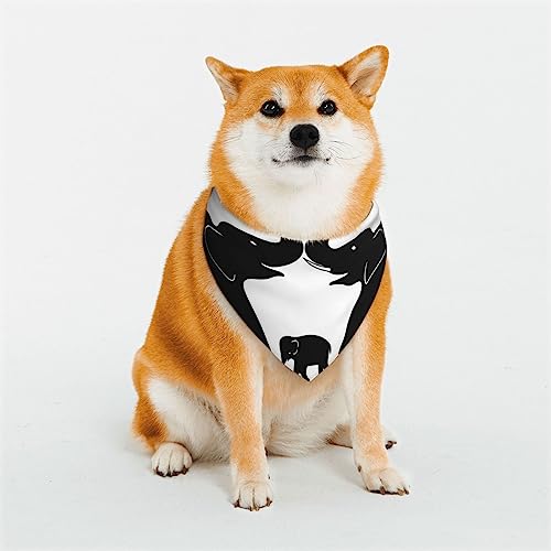 Hundehalstücher mit altem Elefanten und jungen Elefanten, verstellbar, dreieckig, waschbar, doppellagig, Haustier-Lätzchen für Haustier-Kostüm-Zubehör Hundehalstücher mit altem Elefanten und jungen Elefanten, verstellbar, dreieckig, waschbar, doppellagig, Haustier-Lätzchen für Haustier-Kostüm-Zubehör von PEIXEN
