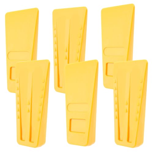PEIZHIYC 6 Stück Kettensägen Fällkeil Kunststoff Spaltkeil für Holz Fällkeil Nachsetzkeil mit Spikes Wiederverwendbar Gelb Forstkeile Drehspaltkeil Set für Sicheres und Leichtes Holz spalten PEIZHIYC 6 Stück Kettensägen Fällkeil Kunststoff Spaltkeil für Holz Fällkeil Nachsetzkeil mit Spikes Wiederverwendbar Gelb Forstkeile Drehspaltkeil Set für Sicheres und Leichtes Holz spalten von PEIZHIYC