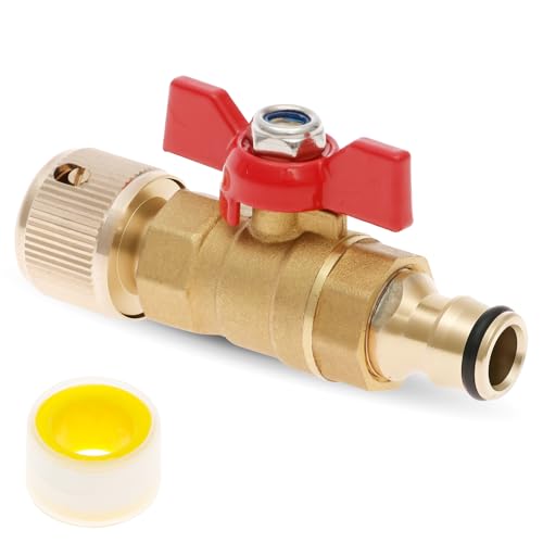 PEIZHIYC Regulierventil Messing 1/2 Zoll Wasser Absperrventil Gartenschlauch mit Steuerventil Messing Anschluss Wasser Schlauchverbinder fur 1/2 Zoll Gartenschlauch von PEIZHIYC