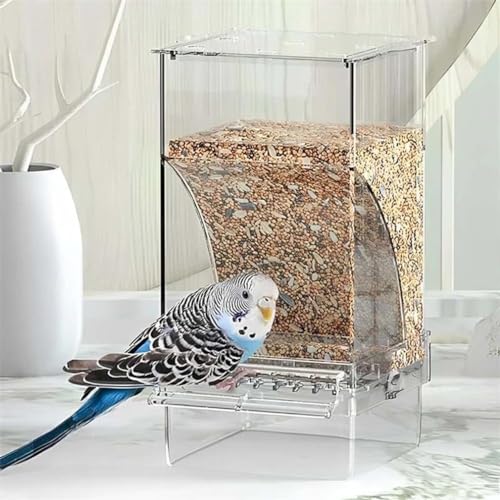 Automatische No-Spill transparente Vogelfütterung, Automatische Vogelfütterung für Käfig, Vogelkäfig Zubehör, Vogelsamen Aufbewahrungsbehälter Automatische No-Spill transparente Vogelfütterung, Automatische Vogelfütterung für Käfig, Vogelkäfig Zubehör, Vogelsamen Aufbewahrungsbehälter von PEKJDS