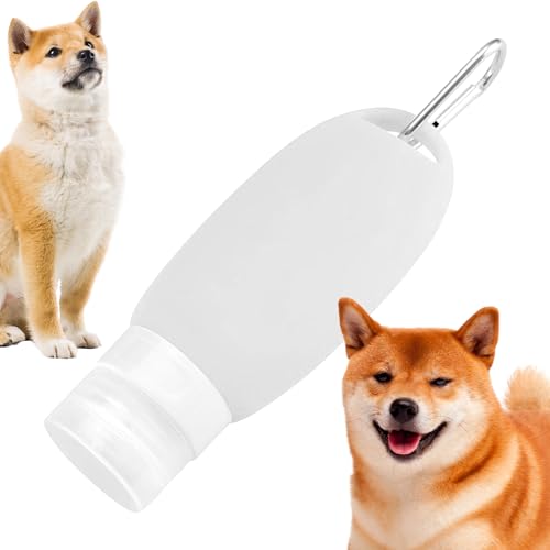 Futtertube zum Befüllen Hund,90 ml auslaufsichere befüllbare Reiseschläuche für Hundefutter,Ersatzschläuche für Reiseflüssigkeiten mit Karabiner, zusammendrückbare,nachfüllbare Füllflaschen für Hunde von PEKMAR