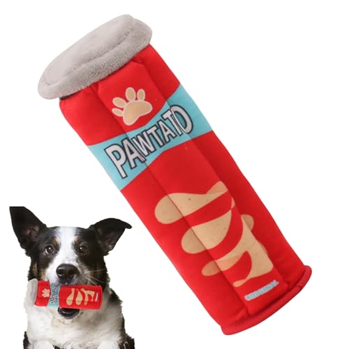 PEKMAR Interaktives Hundespielzeug – Interaktives Kartoffelchip-Plüsch-Quietschspielzeug, flexibel, superweich, gefülltes Plüsch-Hundespielzeug, Zahnreinigungsspielzeug, Indoor-Katzen, Plüschspielzeug von PEKMAR