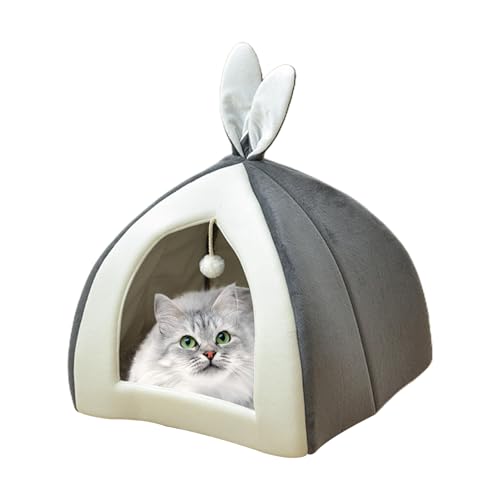 PEKMAR Katzenbetten für Wohnungskatzen, Katzenhöhle | Weiches Haustierhöhlenbett,Katzennest mit Pompon, Katzenbetthöhle, bequemes Haustier-Schlafbett für Katzen im Innenbereich, niedliches PEKMAR Katzenbetten für Wohnungskatzen, Katzenhöhle | Weiches Haustierhöhlenbett,Katzennest mit Pompon, Katzenbetthöhle, bequemes Haustier-Schlafbett für Katzen im Innenbereich, niedliches von PEKMAR
