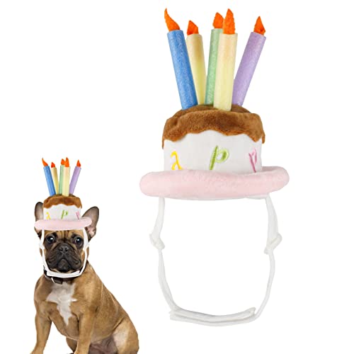 PEKMAR Kuchenhut für Hunde – Haustier- -Zubehör, Hundespielzeug, Plüsch-Hut, Hunde-Partyzubehör, verstellbar, Kerzen-Design, tägliche Haustierkleidung für Größe S, M PEKMAR Kuchenhut für Hunde – Haustier- -Zubehör, Hundespielzeug, Plüsch-Hut, Hunde-Partyzubehör, verstellbar, Kerzen-Design, tägliche Haustierkleidung für Größe S, M von PEKMAR