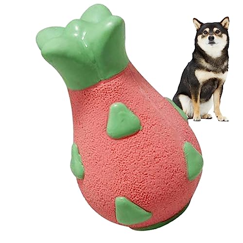 PEKMAR Quietschspielzeug für Hunde, Quietschspielzeug für Hunde - Langlebiges Welpenspielzeug in Fruchtform - Interaktives Zahnreinigungsspielzeug für Hunde gegen Langeweile und Training, von PEKMAR
