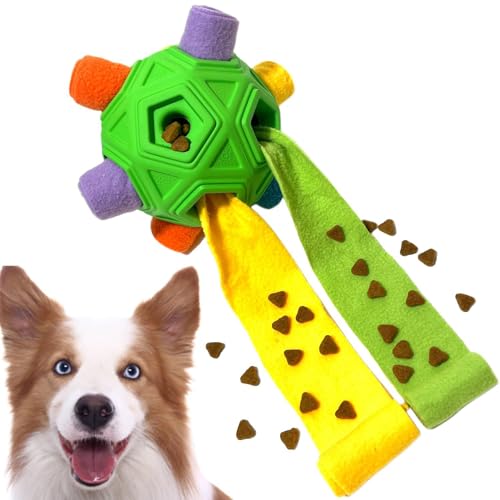 PEKMAR Schnüffelspielzeug, Leckerli-Versteckspielzeug für Hunde - Snuffle Ball Interaktives Slow Feeder Leckerli-Spielzeug - Kau- und Puzzlespielzeug für Hunde, Slow Food, Schnüffelball, bequemes von PEKMAR