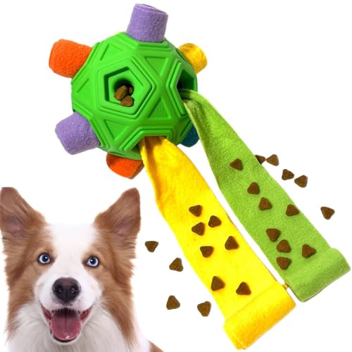 PEKMAR Schnüffelspielzeug, Leckerli-Versteckspielzeug für Hunde - Snuffle Ball Interaktives Slow Feeder Leckerli-Spielzeug - Kau- und Puzzlespielzeug für Hunde, Slow Food, Schnüffelball, bequemes PEKMAR Schnüffelspielzeug, Leckerli-Versteckspielzeug für Hunde - Snuffle Ball Interaktives Slow Feeder Leckerli-Spielzeug - Kau- und Puzzlespielzeug für Hunde, Slow Food, Schnüffelball, bequemes von PEKMAR