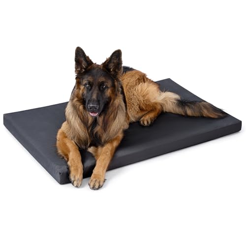 PELZIN Cybarmour kaufestes Hundebett, orthopädische, unzerstörbare Hundebox-Polsterung, für den Außenbereich, wasserdichte Hundehüttenmatte für aggressive Kauer, extra große Rassen, passend für 121,9 von PELZIN