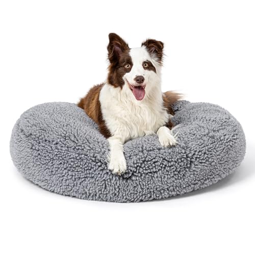 PELZIN Stoutwool Chew Proof Dog Bed - Round Chew Resistant Dog Bed - Fluffy Pillow Bed for Aggressive Chewers - Durable - Washable - Ideal for Large Breeds - 91cm, Charcoal PELZIN Stoutwool Chew Proof Dog Bed - Round Chew Resistant Dog Bed - Fluffy Pillow Bed for Aggressive Chewers - Durable - Washable - Ideal for Large Breeds - 91cm, Charcoal von PELZIN