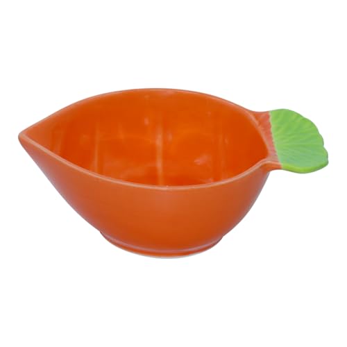 PENCK Kleiner Futternapf für Meerschweinchen, Karottenform, niedlich, Keramik, Hamster, Wassernapf, Frettchen, Ratten, Chinchilla, Kaninchen, Futternapf für junge Tiere (Orange) von PENCK