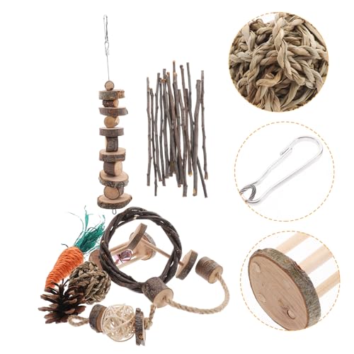 PENIKOKO 1 Satz Kleintier Kauspielzeug aus Holz für Hamster Meerschweinchen und Andere Nager Teiliges Käfigzubehör für Zahnpflege und Spielspaß und Sicher PENIKOKO 1 Satz Kleintier Kauspielzeug aus Holz für Hamster Meerschweinchen und Andere Nager Teiliges Käfigzubehör für Zahnpflege und Spielspaß und Sicher von PENIKOKO