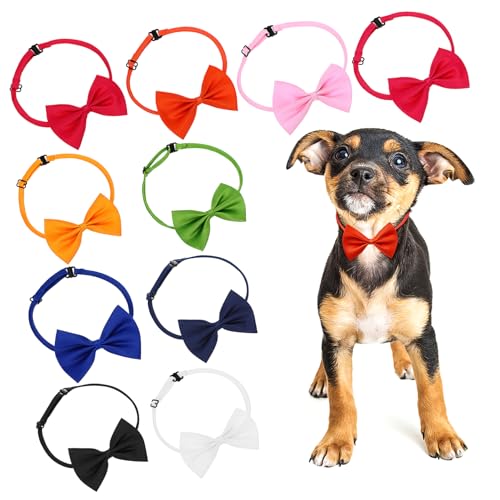 PENIKOKO 10 Stück Haustierhalsband Mit Pfoten Hundekrawatten Und Schleifen Kätzchenfliege Hundehalsband Mit Glitzersteinen Weiß Mit Schleifenanhängern Zubehör Kätzchenhalsbänder PENIKOKO 10 Stück Haustierhalsband Mit Pfoten Hundekrawatten Und Schleifen Kätzchenfliege Hundehalsband Mit Glitzersteinen Weiß Mit Schleifenanhängern Zubehör Kätzchenhalsbänder von PENIKOKO