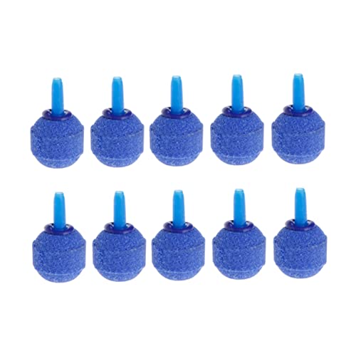 PENIKOKO 10 Stück Luftstein Kugel Diffusoren für Aquarien Mineralische Blasenstein für Sauerstoffversorgung im Fischbecken Blau von PENIKOKO