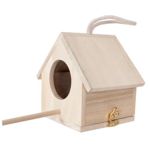 PENIKOKO 1Stück Holzvogelhaus für Kleine Hängendes Vogelschlafnest Nistkasten aus Massivem Holz für Garten und Tierhandlung mit Zugänglichem PENIKOKO 1Stück Holzvogelhaus für Kleine Hängendes Vogelschlafnest Nistkasten aus Massivem Holz für Garten und Tierhandlung mit Zugänglichem von PENIKOKO