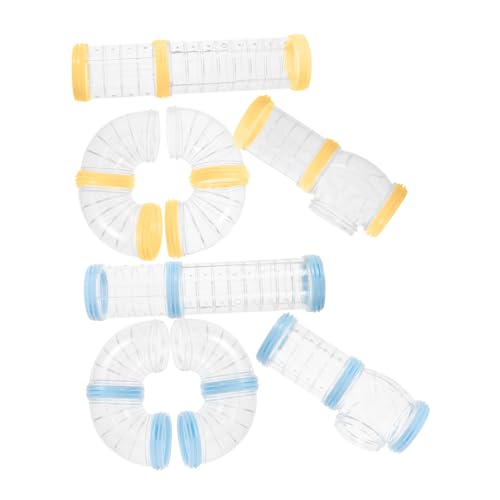 PENIKOKO 2 Sätze Hamster Tunnel Pack DIY Röhren für Hamsterkäfige Transparentes Verbindungssystem für Hamster Praktisch und Einfach zu Montieren für Erkundung und Spielmöglichkeiten von PENIKOKO
