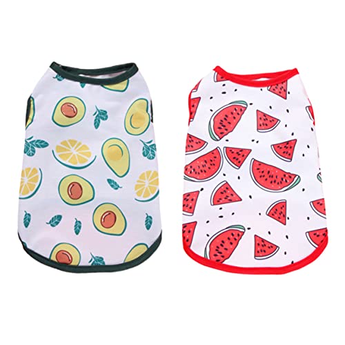 PENIKOKO 2 Stück Atmungsaktive Hundeshirts Ärmelloses T Shirt für Bequeme Hundebekleidung für Kleine und Mittlere Hundeveste für Haustiere Avocado und Wassermelonen Design PENIKOKO 2 Stück Atmungsaktive Hundeshirts Ärmelloses T Shirt für Bequeme Hundebekleidung für Kleine und Mittlere Hundeveste für Haustiere Avocado und Wassermelonen Design von PENIKOKO
