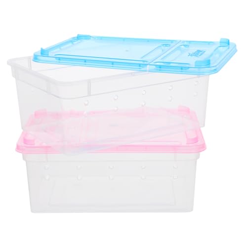 PENIKOKO 2 Stück Fütterungsboxen für Haustiere Transparente Schnecken und Reptilienzuchtboxen aus Leichtem für Fütterung und Transport Geeignet für Kleine Tiere und Insekten PENIKOKO 2 Stück Fütterungsboxen für Haustiere Transparente Schnecken und Reptilienzuchtboxen aus Leichtem für Fütterung und Transport Geeignet für Kleine Tiere und Insekten von PENIKOKO