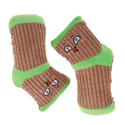 PENIKOKO 2 Stück Hundespielzeug Plüschsocken mit Quietscher Interaktives Beißspielzeug für Kleine Hunde Fördert Zahnpflege und Beschäftigung Robust und Unterhaltsam für Welpen PENIKOKO 2 Stück Hundespielzeug Plüschsocken mit Quietscher Interaktives Beißspielzeug für Kleine Hunde Fördert Zahnpflege und Beschäftigung Robust und Unterhaltsam für Welpen von PENIKOKO