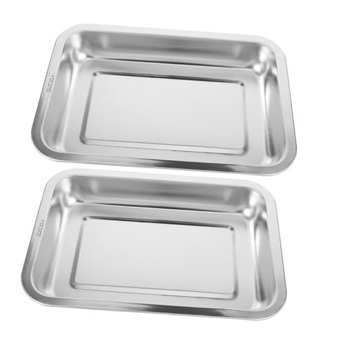 PENIKOKO 2 Stück Katzentoilette Aus Edelstahl Mit Tablett Sichtung Gewölbt Für Drinnen Klein Kätzchentoilette Kätzchen Saubere Toilette Silver Rostfreier Stahl PENIKOKO 2 Stück Katzentoilette Aus Edelstahl Mit Tablett Sichtung Gewölbt Für Drinnen Klein Kätzchentoilette Kätzchen Saubere Toilette Silver Rostfreier Stahl von PENIKOKO