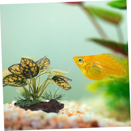 PENIKOKO 2 Stück Künstliche Aquarium Pflanzen Wasserpflanzen aus Kunststoff für Fischbecken und Terrarien Fischfreundliche Dekoration für Teich und Aquarienlandschaft von PENIKOKO