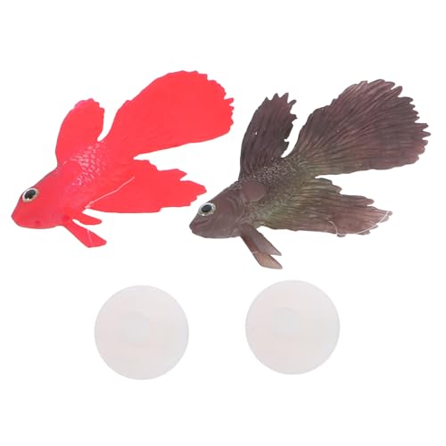 PENIKOKO 2 Stück Langlebige Künstliche Leuchtende Goldfische Aquarium Dekoration aus Kunststoff Lebensecht und Farblich Abgestimmt für Fischbecken Meerwasseraquarien und Wohnraumgestaltung von PENIKOKO