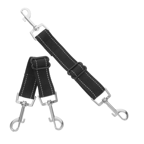 PENIKOKO 2 Stück Reflektierender Hundehalsband Verbinder Doppelseitiger Nylon Clip Verstellbar Doppelte Haken für und Sichtbarkeit bei Nacht für Mehrhundhalter und Training von PENIKOKO