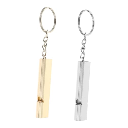 PENIKOKO 2 Stück Taubenpfeifen aus Aluminiumlegierung Leichte Trainingspfeifen mit Schlüsselring Multifunktionale Outdoor Trillerpfeifen für Vogel und Hundetraining Langlebig und Einfach von PENIKOKO