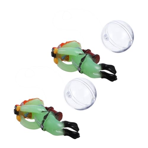 PENIKOKO 2 Stück Taucher Aquarium Dekoration Schwimmende Fisch Tank Ornamente mit Glatter Oberfläche Sicher für Fische Multifunktional für Aquarium Zubehör und Einzigartiges von PENIKOKO