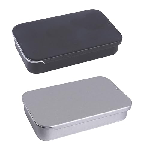 PENIKOKO 2 Stück Teiliges Vogel Futterbox mit Schiebedeckel Langlebige Auslaufsichere Metallboxen für Outdoor Vogeltraining und Vogelfütterung Geeignet für Wildvögel und Käfige Praktische von PENIKOKO